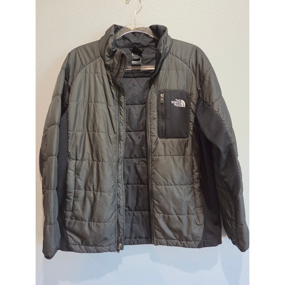 The North Face Puffer Jacket Boys XL 18/20 Gray Hybrid Quilted Excellent